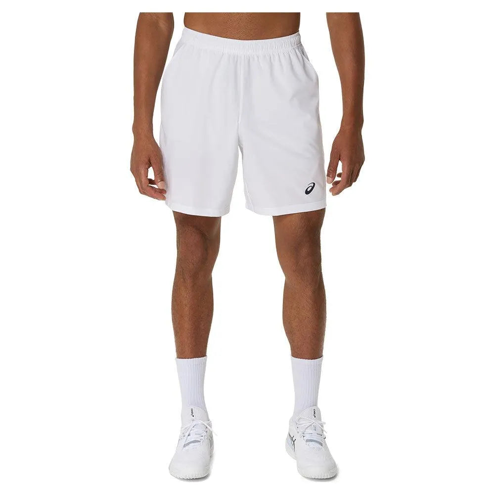 Men's Court 9 Inch Tennis Short Brilliant White-Apparel-Asics-2041A343_100-5-[Sku]-Tennis Express