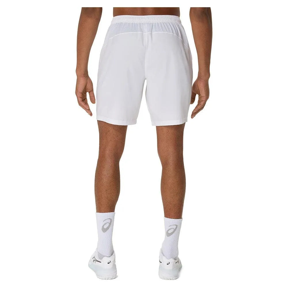 Men's Court 9 Inch Tennis Short Brilliant White-Apparel-Asics-2041A343_100_6-4-[Sku]-Tennis Express