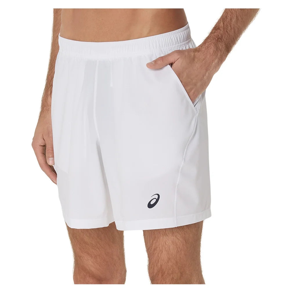 Men's Court 7 Inch Tennis Short Brilliant White,Apparel,Asics,,,Tennis Express,2041A344_100_1