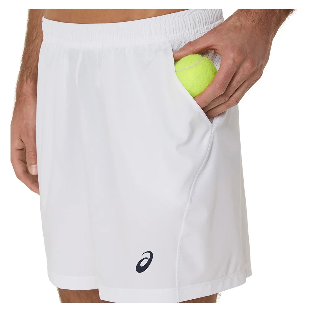 Men's Court 7 Inch Tennis Short Brilliant White,Apparel,Asics,,,Tennis Express,2041A344_100_2