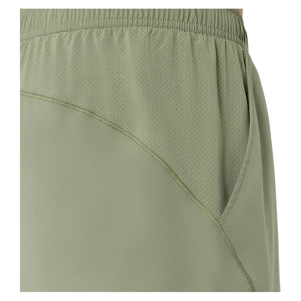 Men's Court 7 Inch Tennis Short Khaki Green,Apparel,Asics,,,Tennis Express,2041A344_301_1