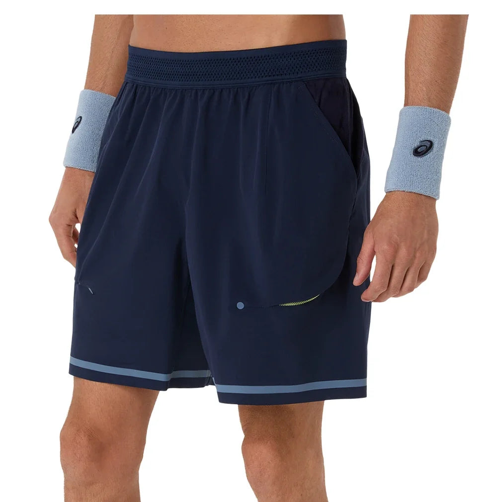 Men's Match 7 Inch Tennis Short,Apparel,Asics,S,400_MIDNIGHT,Tennis Express,2041A388_400-2