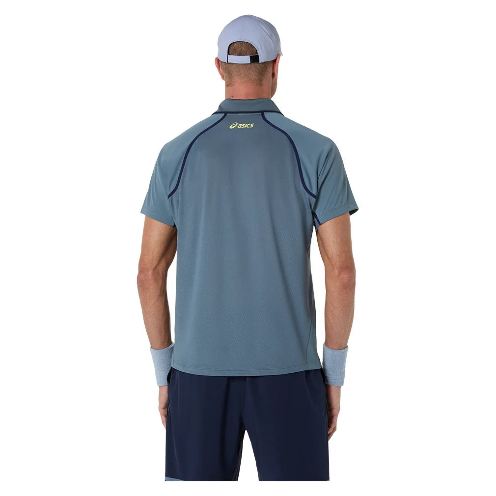Men's Match Short Sleeve Tennis Polo,Apparel,Asics,,,Tennis Express,2041A390_020_1
