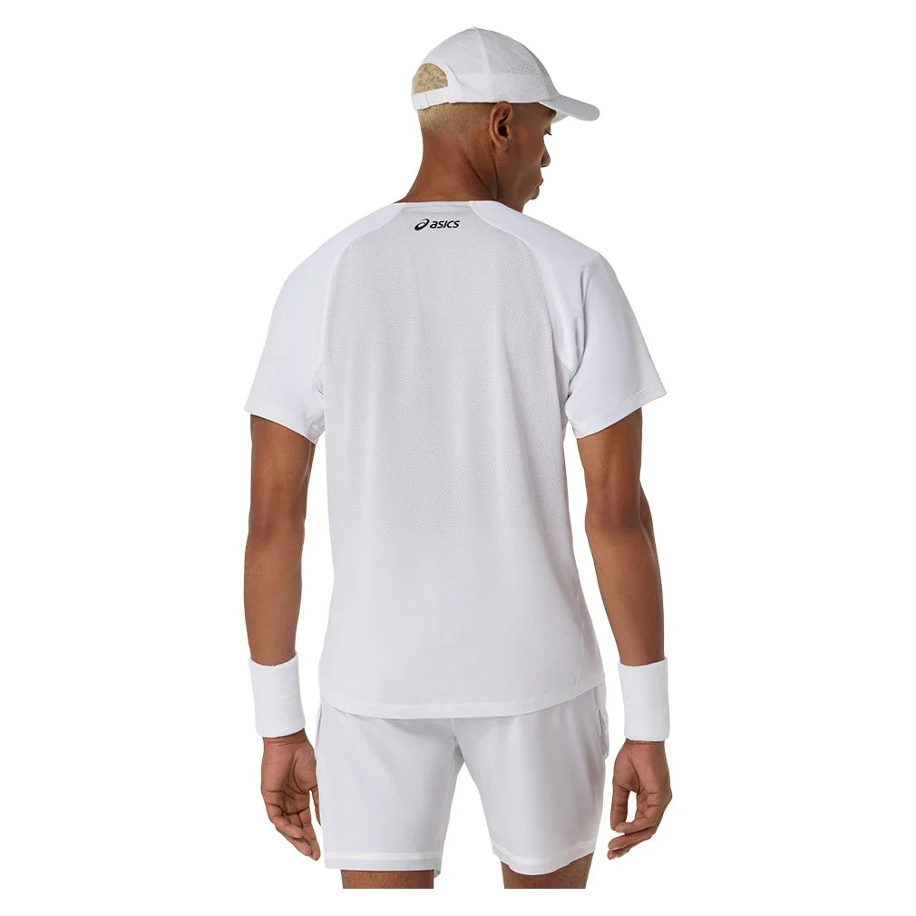 Men's Match Short Sleeve Tennis Top,Apparel,Asics,,,Tennis Express,2041A392_100_1