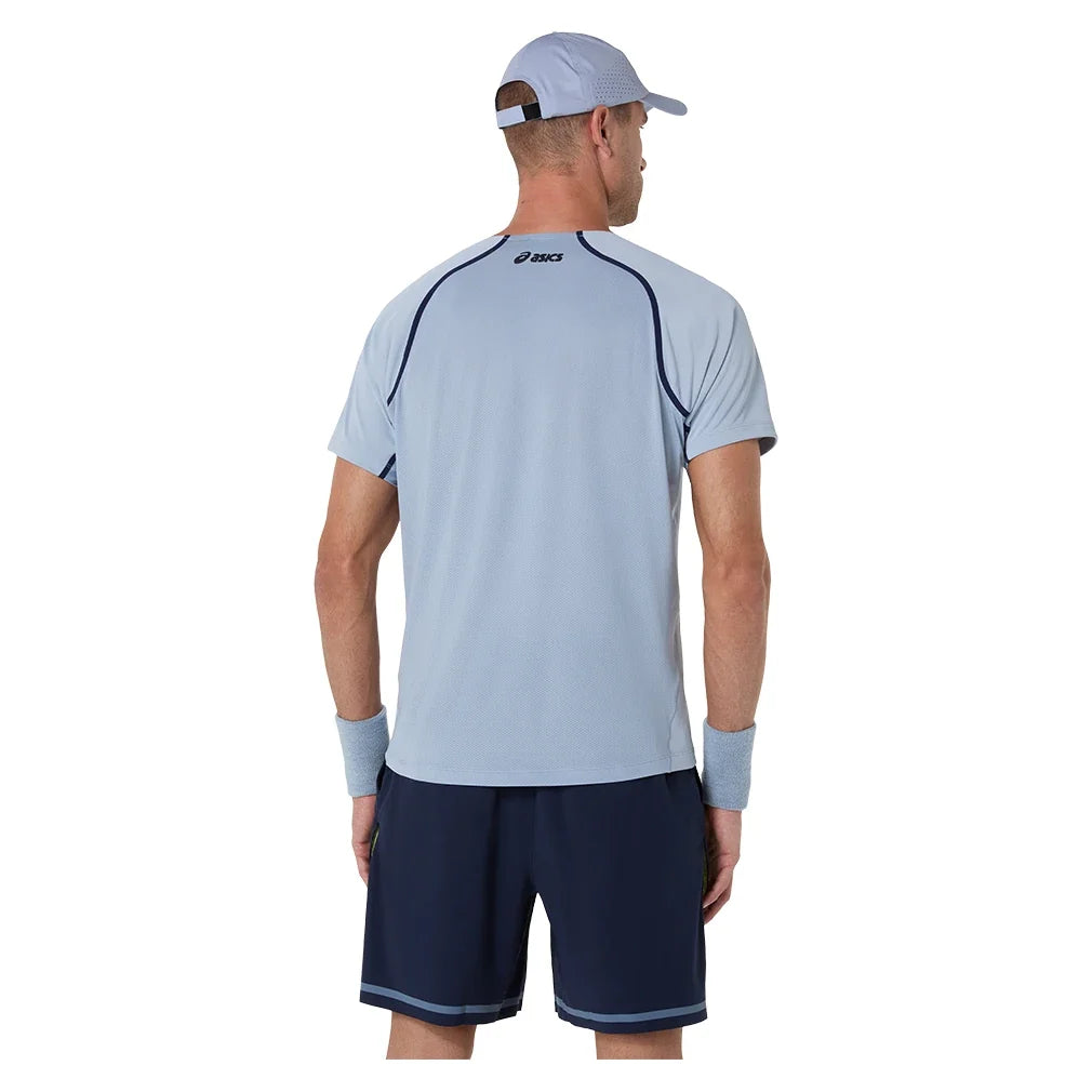 Men's Match Short Sleeve Tennis Top,Apparel,Asics,,,Tennis Express,2041A392_400_1