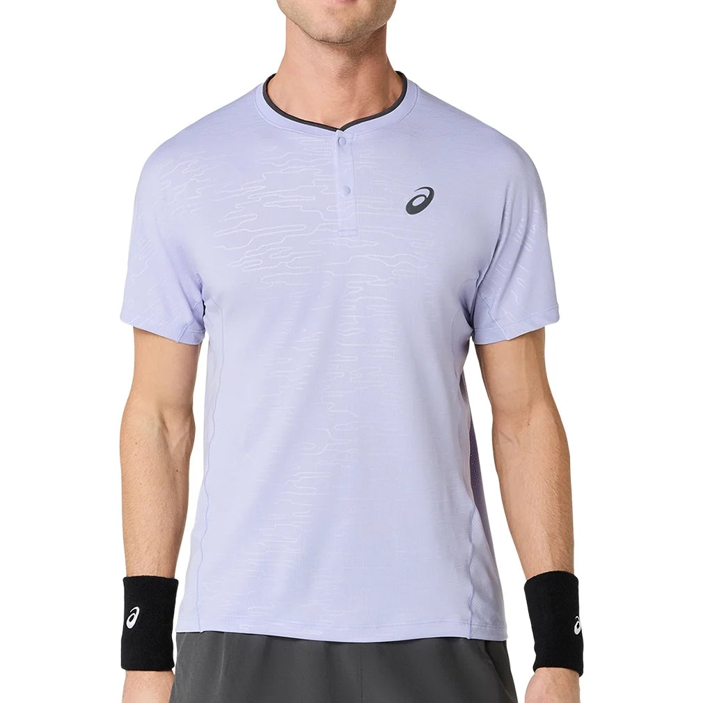 Men's Night Energy Match Short Sleeve Tennis Top Seastorm,Apparel,Asics,Seastorm,S,Tennis Express,2041A418_500