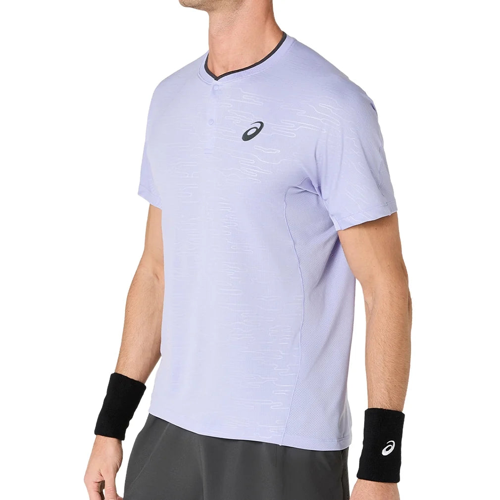 Men's Night Energy Match Short Sleeve Tennis Top Seastorm,Apparel,Asics,,,Tennis Express,2041A418_500_1