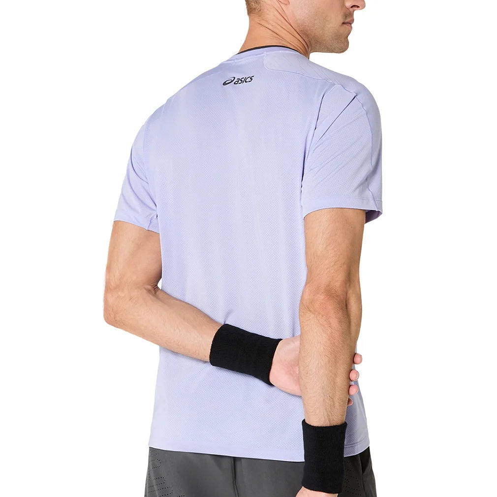 Men's Night Energy Match Short Sleeve Tennis Top Seastorm,Apparel,Asics,,,Tennis Express,2041A418_500_4