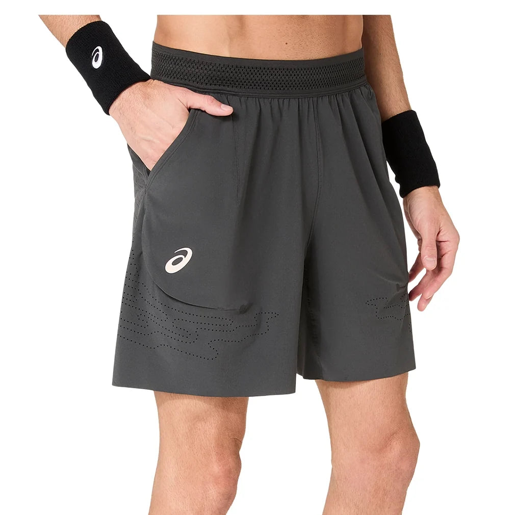 Men's Match Laser Cut 7 Inch Tennis Short,Apparel,Asics,,,Tennis Express,2041A421_020_1