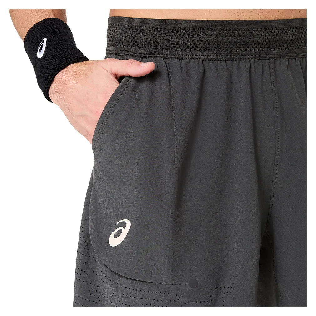 Men's Match Laser Cut 7 Inch Tennis Short,Apparel,Asics,,,Tennis Express,2041A421_020_2