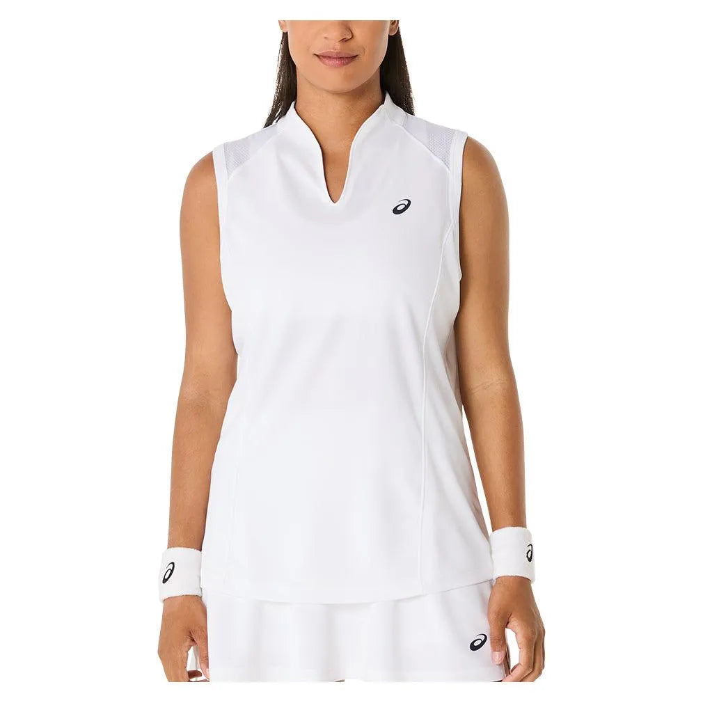 Women's Court Tennis Tank Brilliant White-Apparel-Asics-2042A370-100S25-3-Tennis Express
