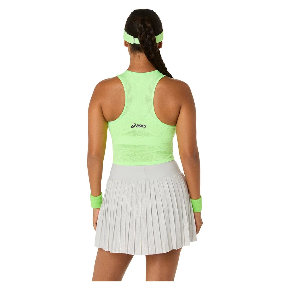 Women's Match Jacquard Tennis Crop Top Illuminate Green-Apparel-Asics-2042A431-300S26-5-Tennis Express