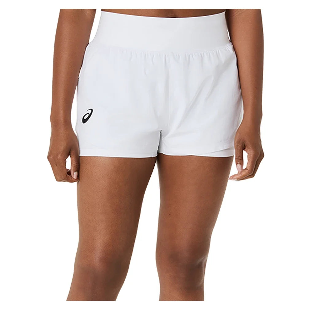 Women's Match Tennis Short,Apparel,Asics,XS,100_BT_WHITE,Tennis Express,2042A433_100_2052b813-3b38-4ece-9c21-61ebdf28f233