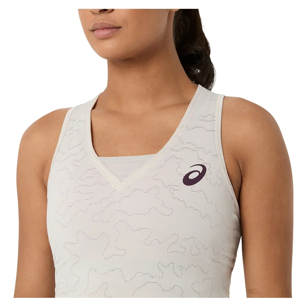 Women's New York Match Tennis Crop Top Soft Oat,Apparel,Asics,,,Tennis Express,2042A459_250_3