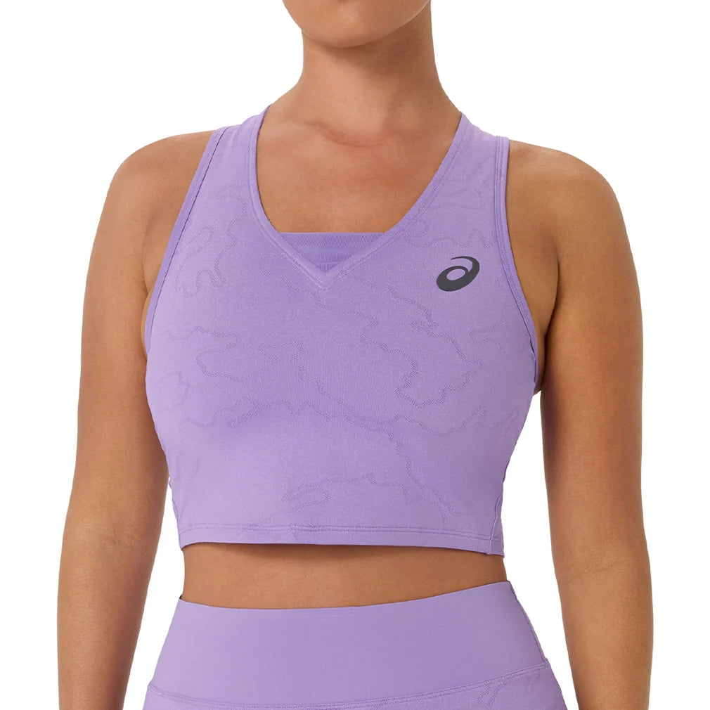 Women's New York Night Energy Match Tennis Crop Top Faded Plum,Apparel,Asics,Faded Plum,XS,Tennis Express,2042A460_500