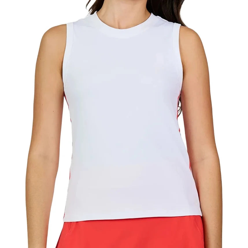 Women's Full Tennis Tank Hibiscus,Apparel,Sofibella,Hibiscus,XS,Tennis Express,2052-HIB