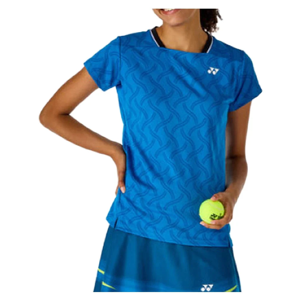 Women's Tournament Crew Neck Tennis Shirt,Apparel,Yonex,,,Tennis Express,20922-B1