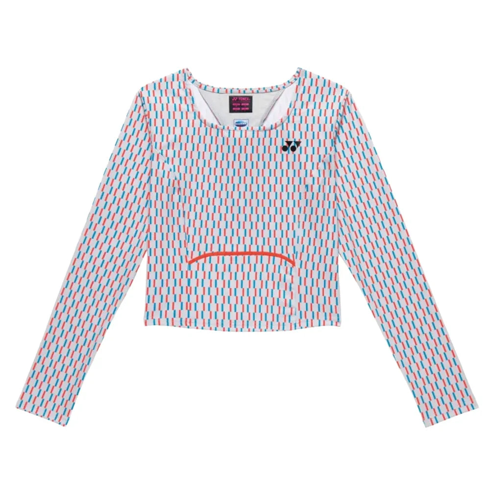 Women's Tournament Long Sleeve Tennis Shirt,Apparel,Yonex,Silver Gray,XS,Tennis Express,20927-105_9cafff4d-f159-4a73-8b4d-ebbd1dc24c65