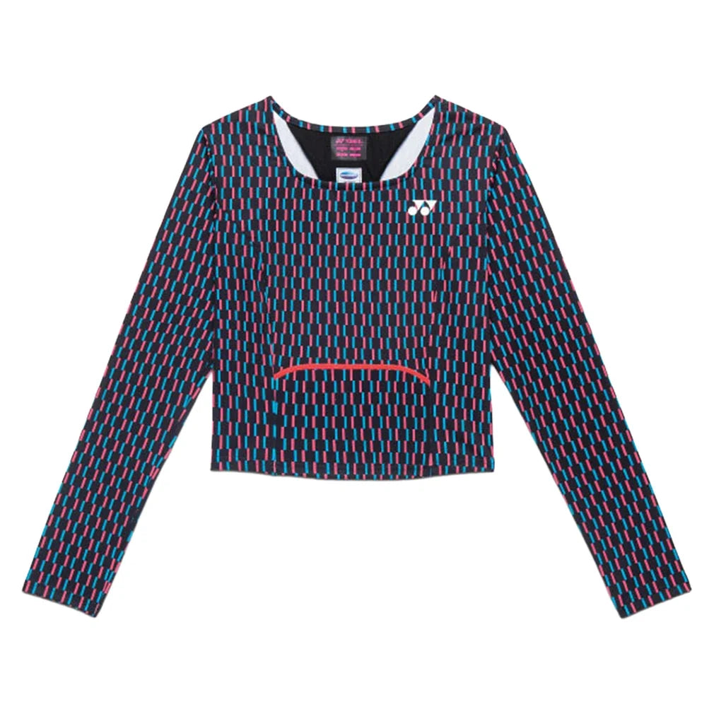 Women's Tournament Long Sleeve Tennis Shirt,Apparel,Yonex,Black,XS,Tennis Express,20927-black_fe93ca19-bdcb-438f-8aa7-626f63ccee02