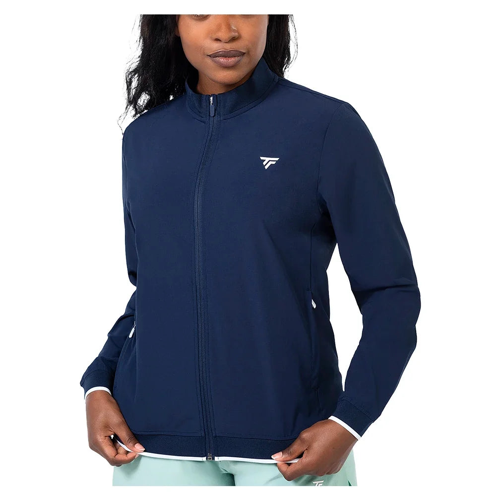 Women's Team Light Tennis Jacket,Apparel,Tecnifibre,Marine,XS,Tennis Express,21WJACMA6