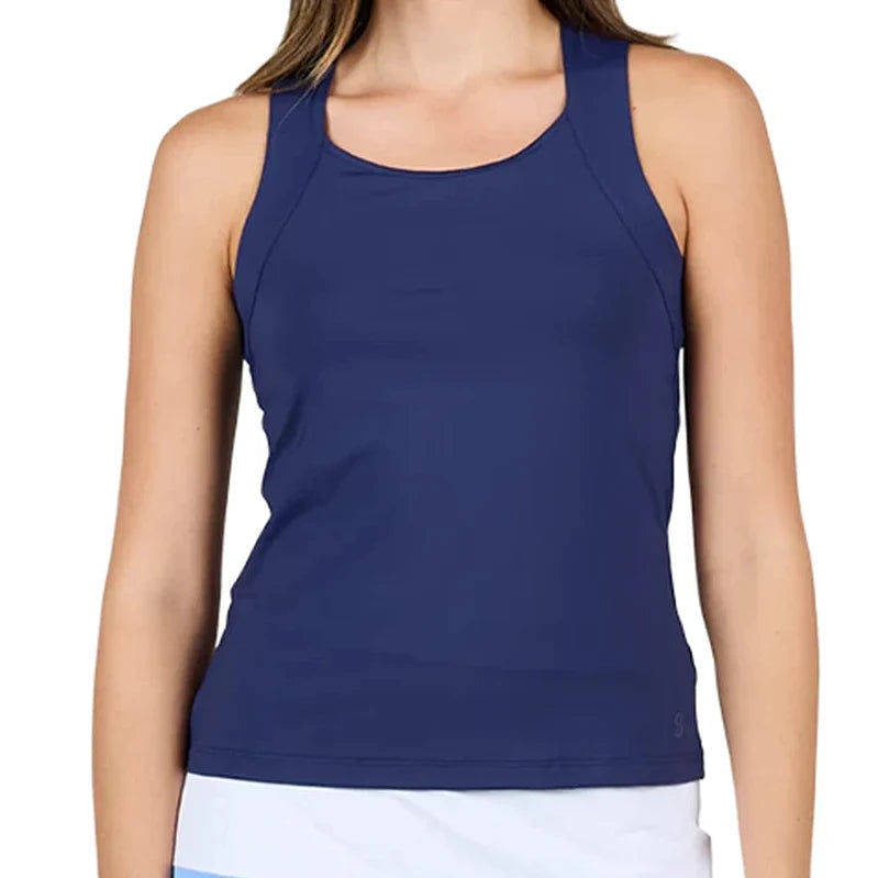 Women's Style Icons Racerback Tennis Tank Navy,Apparel,Sofibella,Navy,XS,Tennis Express,2288-NVY