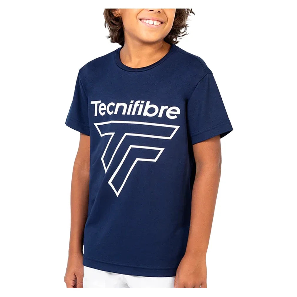 Juniors' Corpo Tee,Apparel,Tecnifibre,Marine,10/12,Tennis Express,22CORPMA6