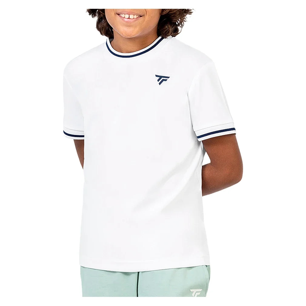 Juniors' Team Tech Tee,Apparel,Tecnifibre,White,10/12,Tennis Express,22TECHMA6-W