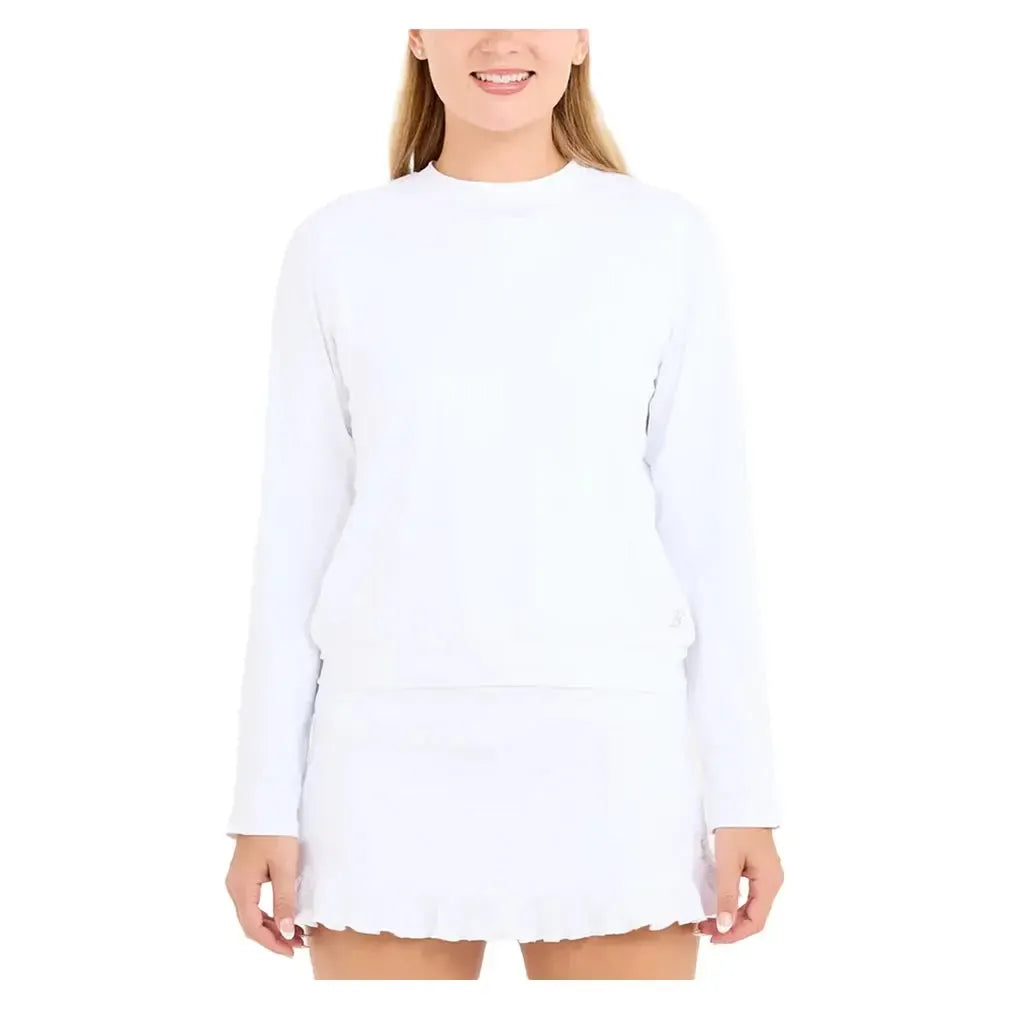 Women's Tennis Pullover White-Apparel-Sofibella-2400EQU-WHTU25-Tennis Express