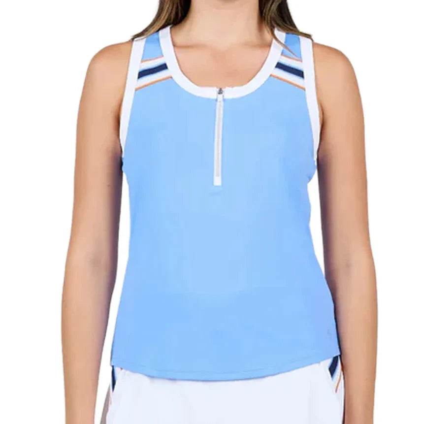 Women's Classic Currents Racerback Tennis Tank Periwinkle,Apparel,Sofibella,Periwinkle,XS,Tennis Express,2439CLA-PRW