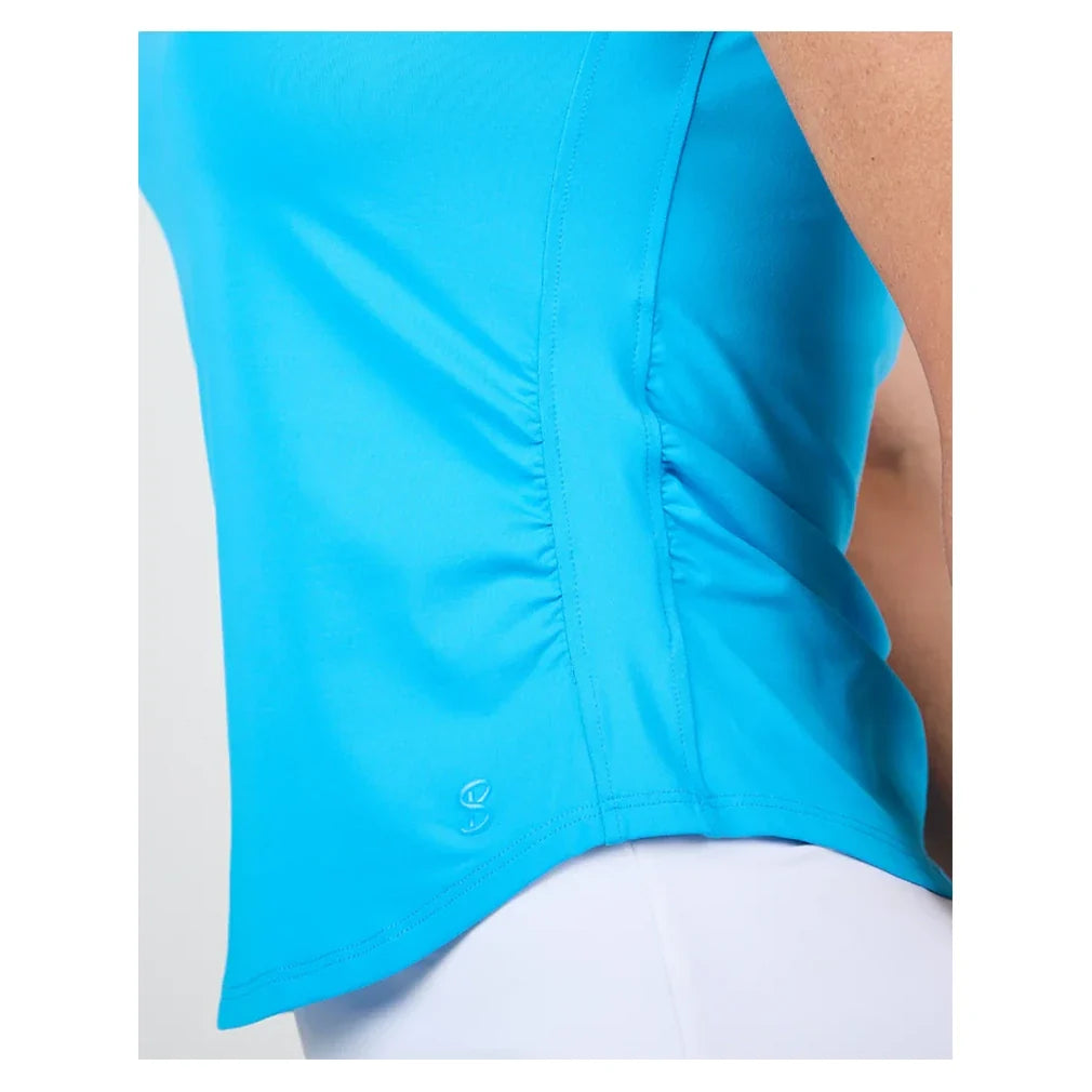Women's Style Icons Short Sleeve Tennis Top Electric Blue-Apparel-Sofibella-2452-ELB-1-Tennis Express