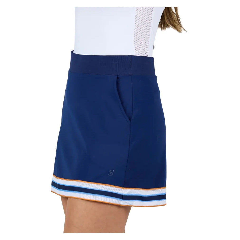 Women's Classic Currents 15 Inch Tennis Skort Navy,Apparel,Sofibella,,,Tennis Express,2476CLA-NVY3