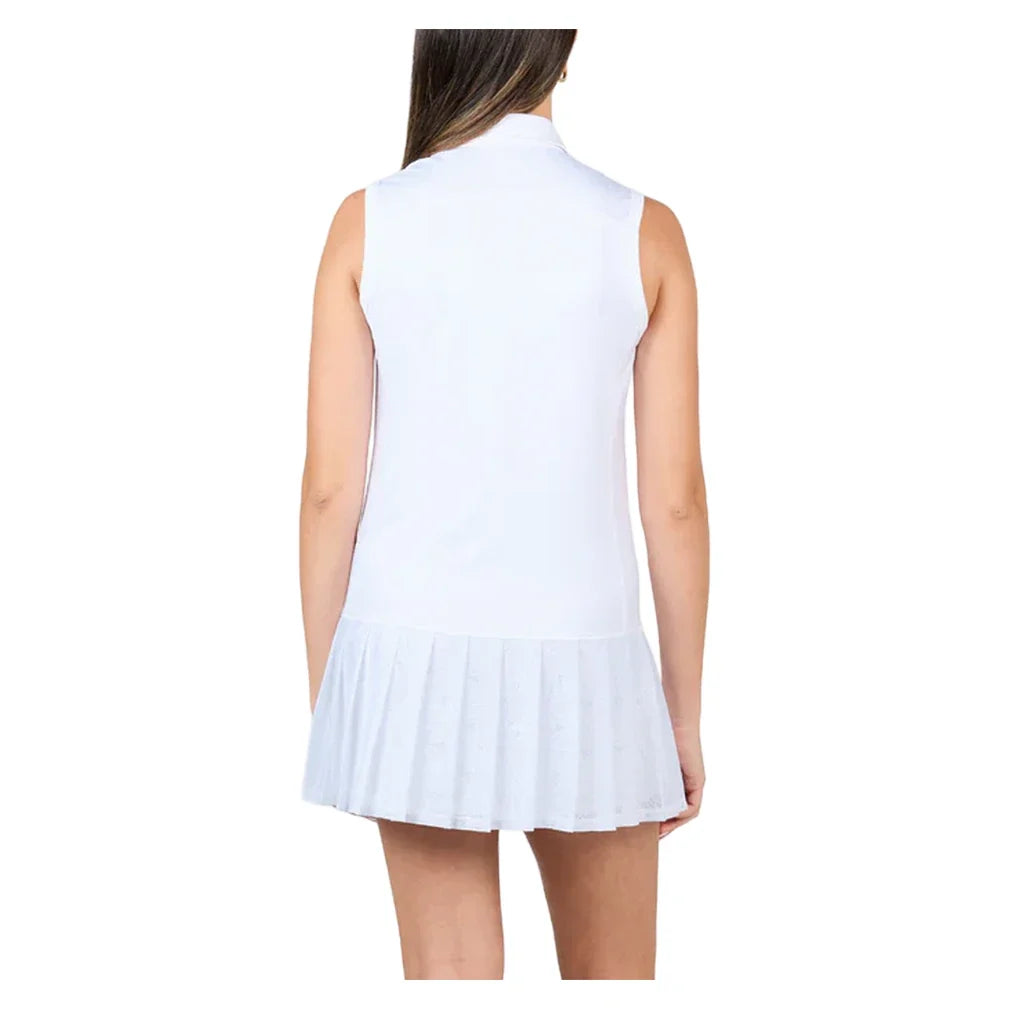 Women's White Lotus Tennis Dress,Apparel,Sofibella,,,Tennis Express,2479WLO-WHT-1
