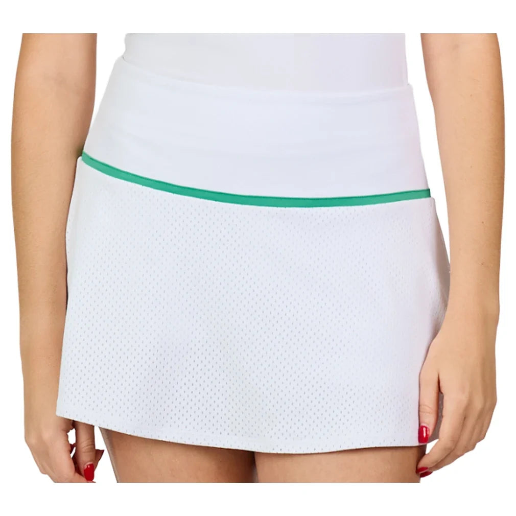 Women's Sleeveless Tennis Top White and Alpine,Apparel,Sofibella,White/Alpine,XS,Tennis Express,2526ALP-WHT