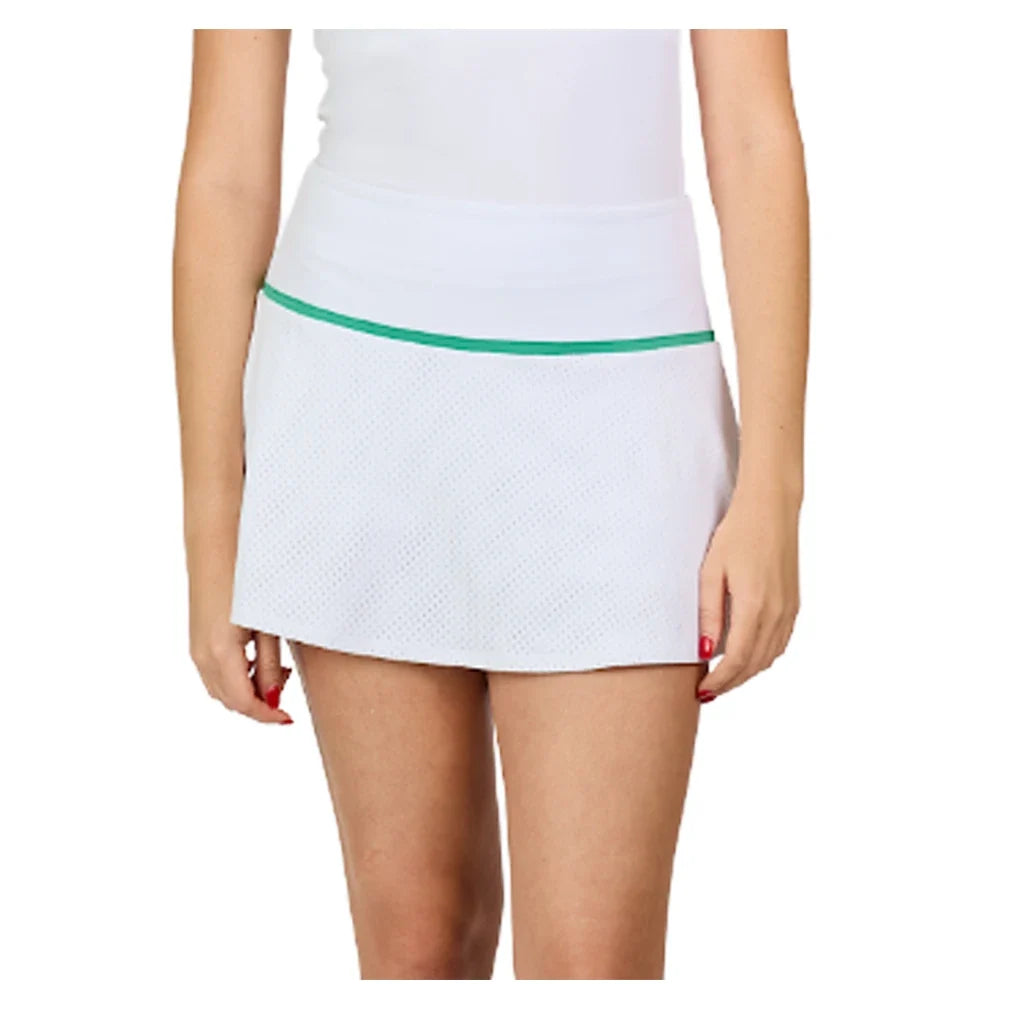 Women's Sleeveless Tennis Top White and Alpine,Apparel,Sofibella,,,Tennis Express,2528ALP