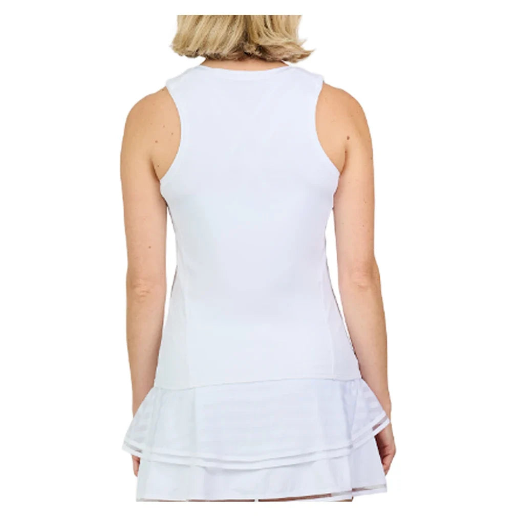 Women's Tennis Tank White,Apparel,Sofibella,,,Tennis Express,2537WST-1