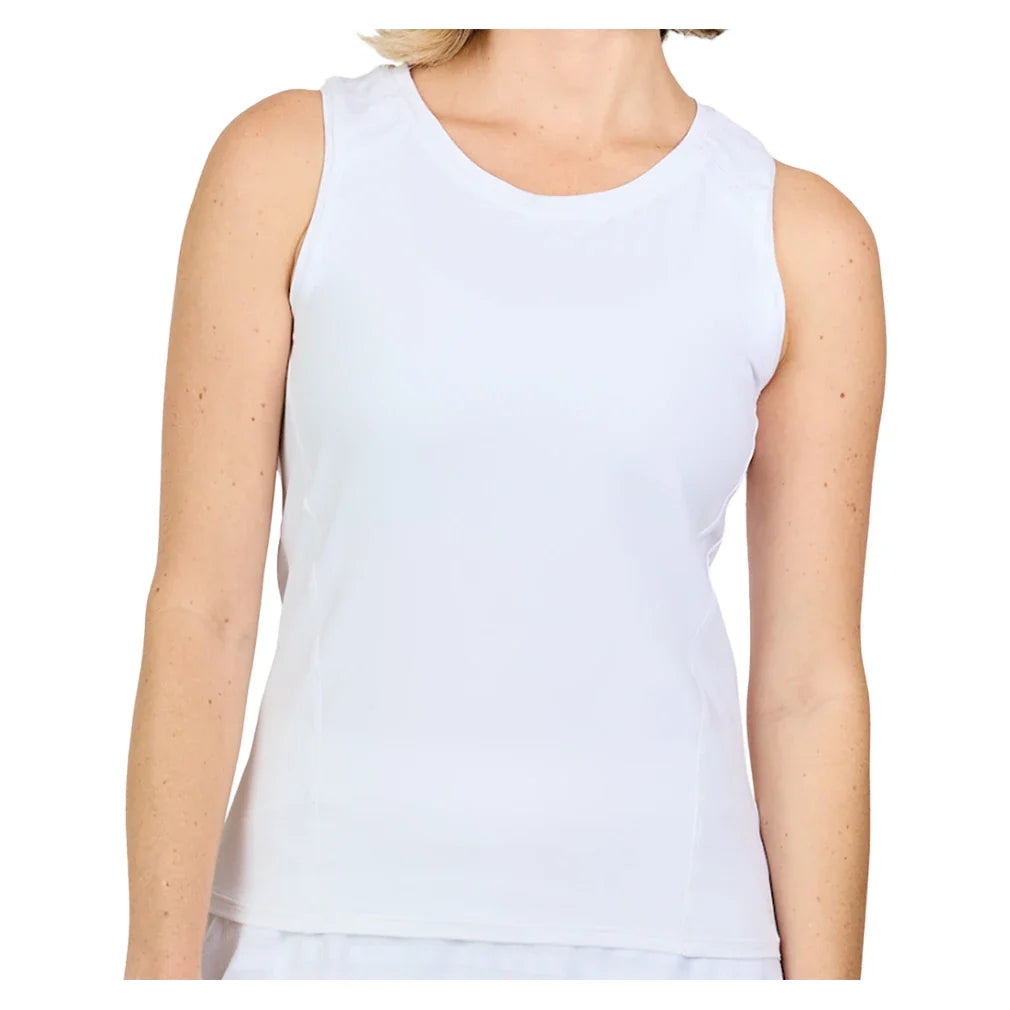 Women's Tennis Tank White,Apparel,Sofibella,White,XS,Tennis Express,2537WST