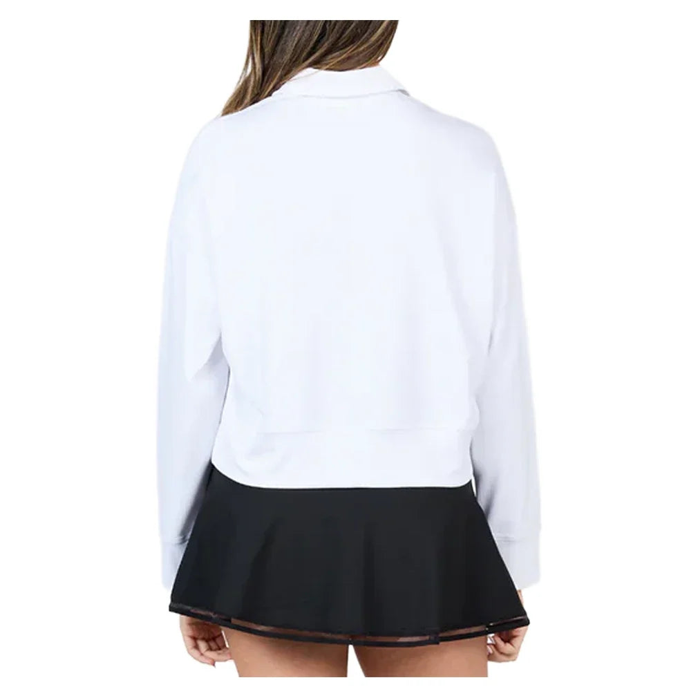 Women's Staples Tennis Pullover White,Apparel,Sofibella,,,Tennis Express,2612-WHT-1