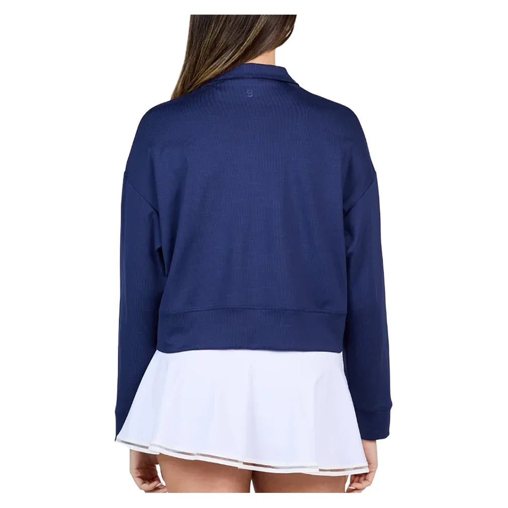 Women's Pullover Tennis Top,Apparel,Sofibella,,,Tennis Express,2612STP-Navy1