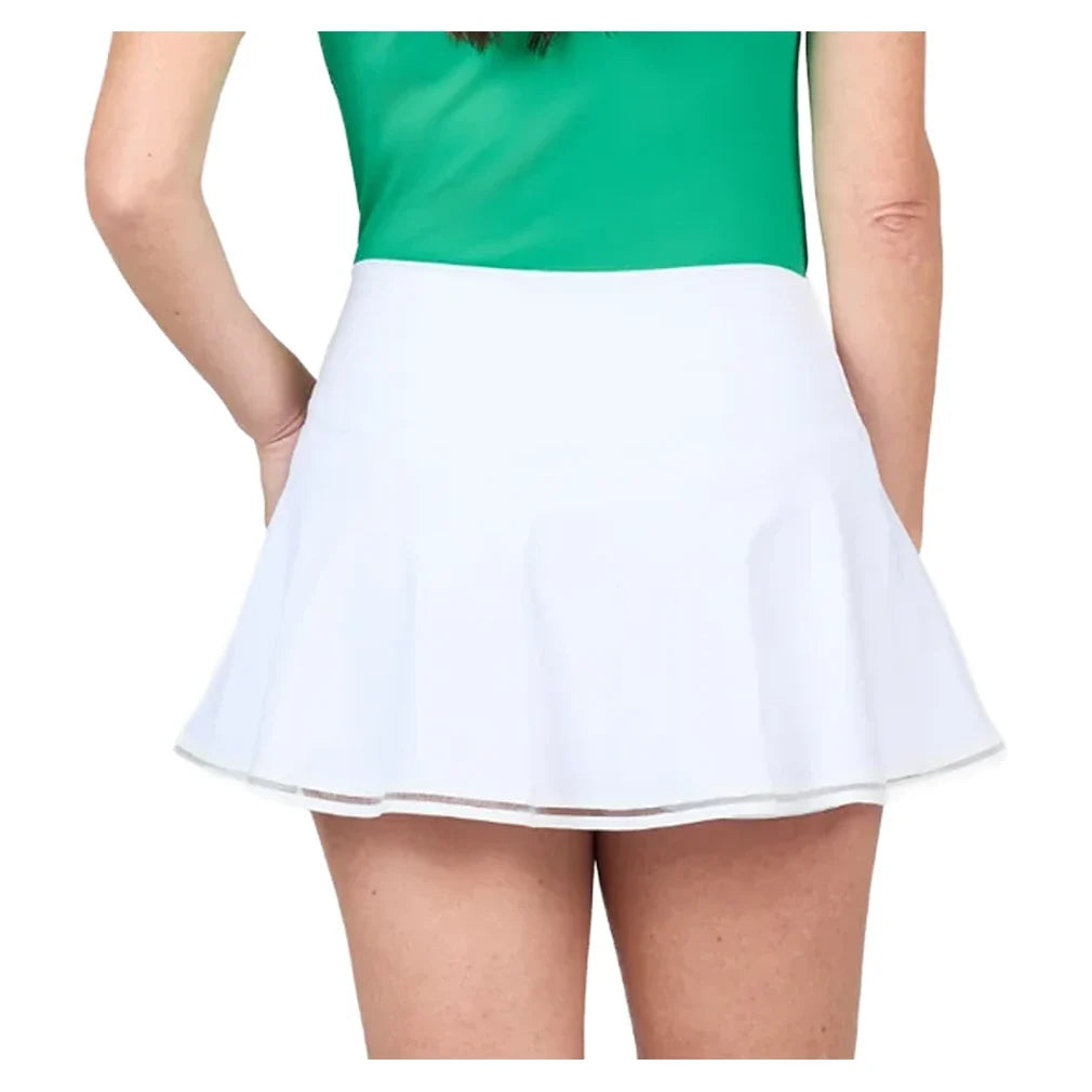 Women's Staples 13 Inch Tennis Skort White,Apparel,Sofibella,,,Tennis Express,2616-WHT-1