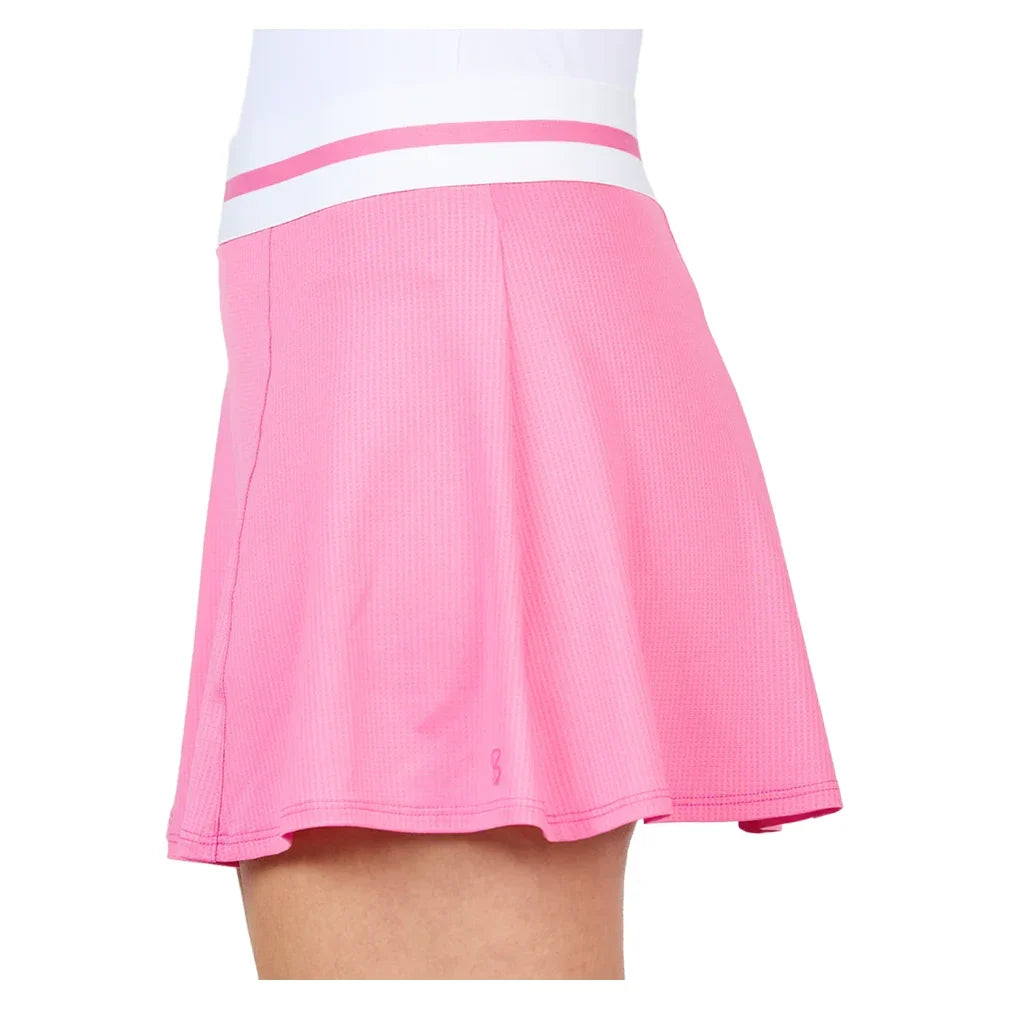 Women's UV 14 Inch High-Waist Tennis Skort-Apparel-Sofibella-2617-Rose1-Tennis Express