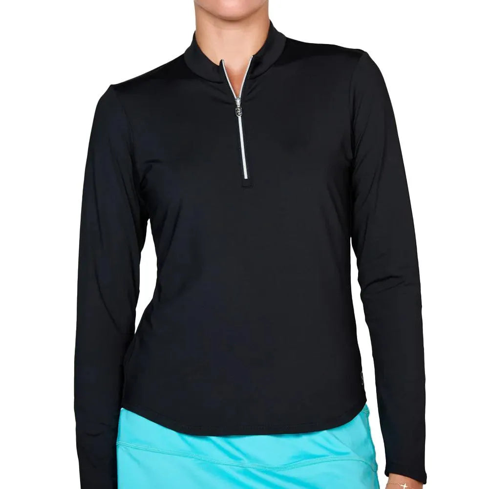 Women's UV Long Sleeve Tennis Top-Apparel-Sofibella-2620-S25-B-Tennis Express