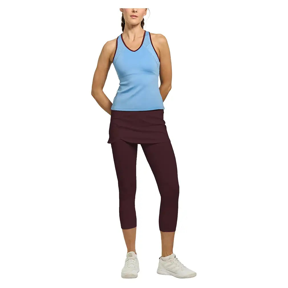 Women's Starter Tennis Tank Bluebell and Cabernet,Apparel,Lija,,,Tennis Express,26A-1984F26-5
