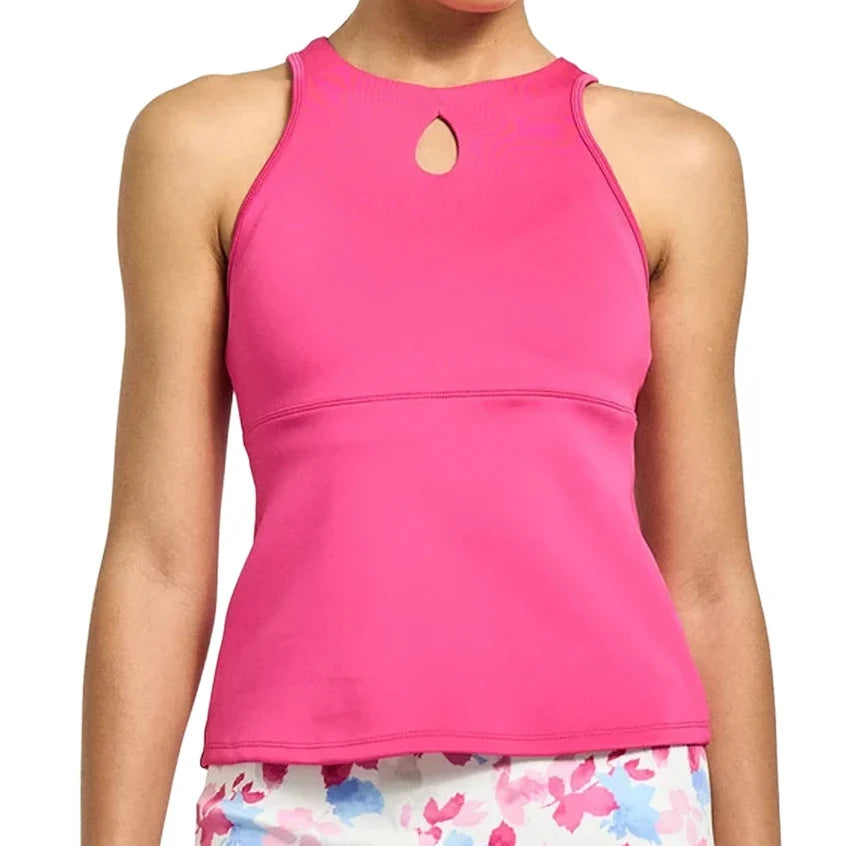 Women's Spin Tennis Tank Fuchsia,Apparel,Lija,Fuchsia,XS,Tennis Express,26A-1987LAF26