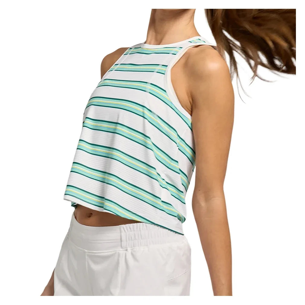 Women's Shift Printed Tennis Tank Everglade Stripe-Apparel-Lija-26S-1996T3-Tennis Express