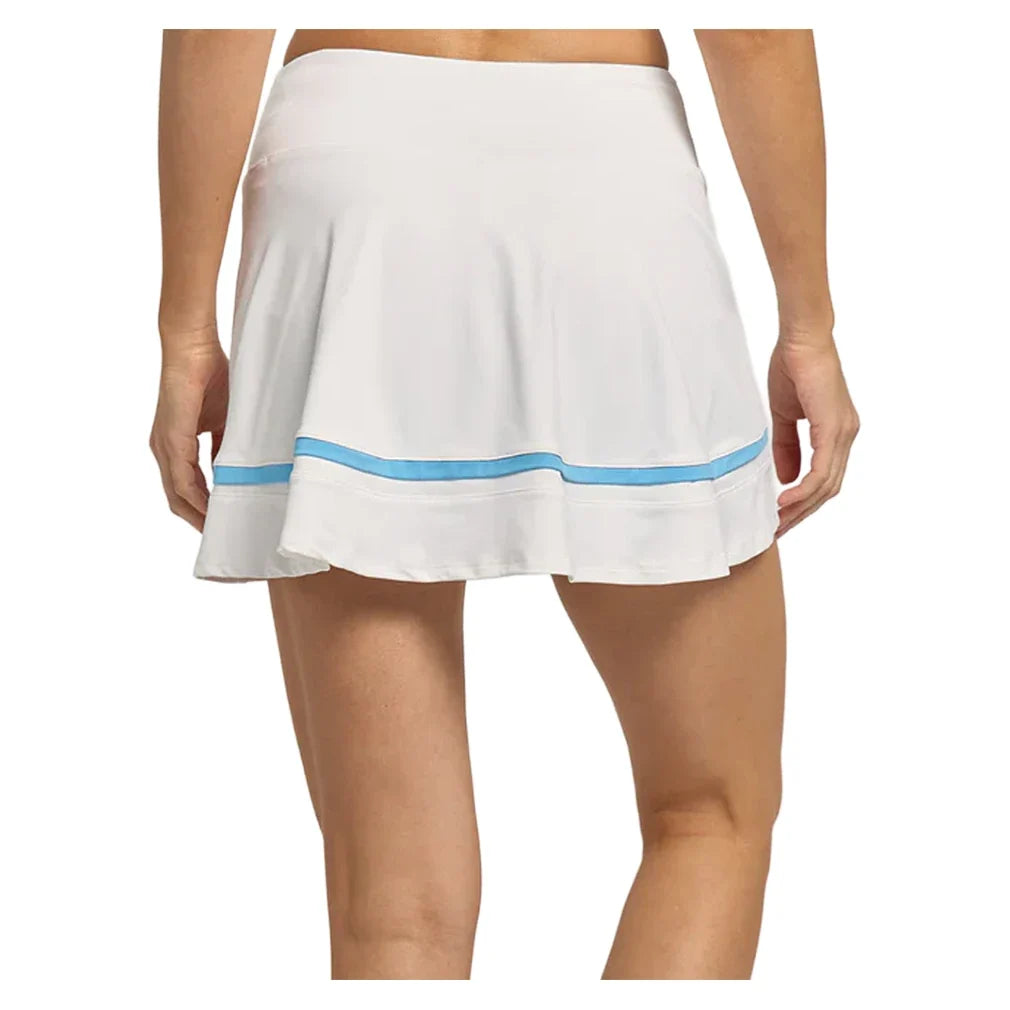 Women's 13 Inch Banded Arena Tennis Skort White and Blue Shores-Apparel-Lija-26S-4659T3-1-Tennis Express