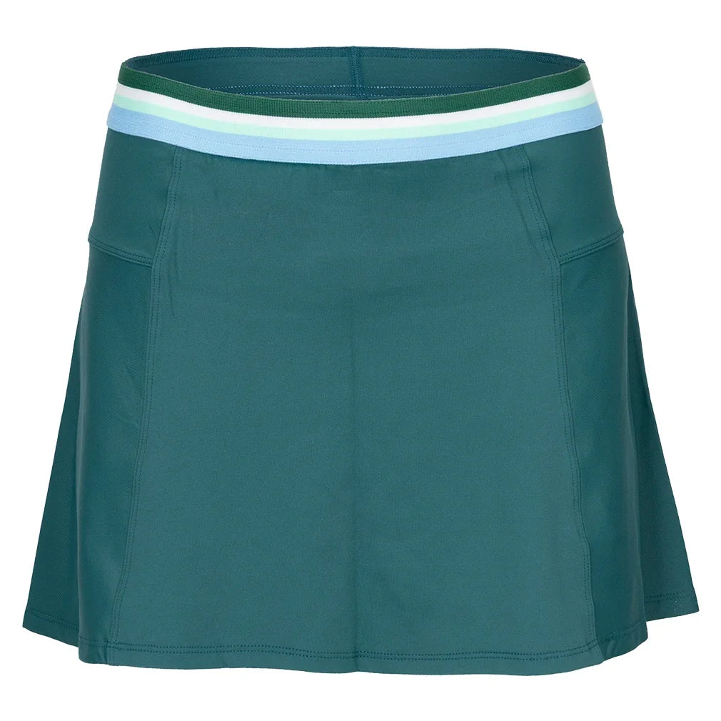 Women's 13 Inch Step Skort Everglade and Multicolor,Apparel,Lija,Everglade/Multicolor,XS,Tennis Express,26S-4722