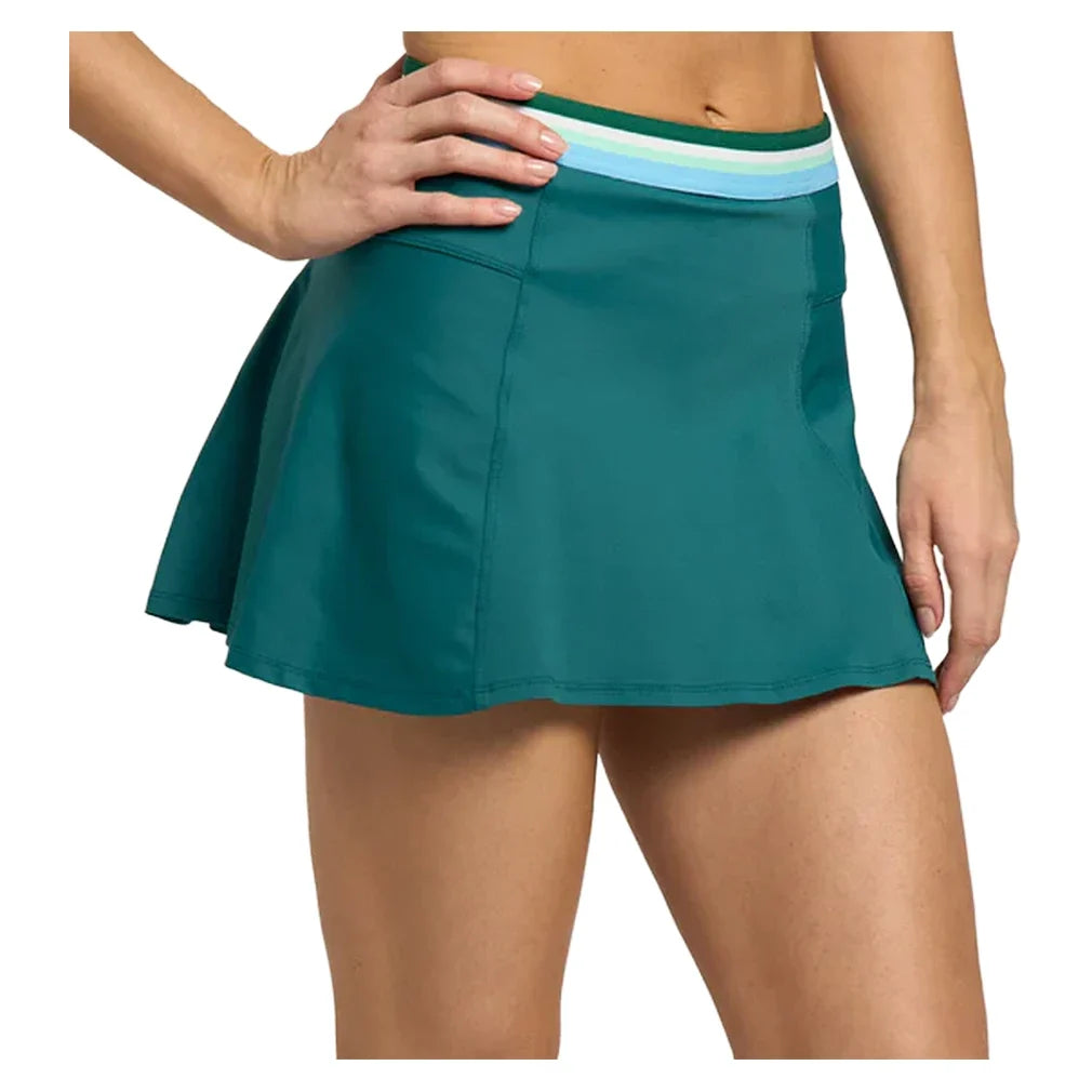Women's 13 Inch Step Skort Everglade and Multicolor,Apparel,Lija,,,Tennis Express,26S-4722T3
