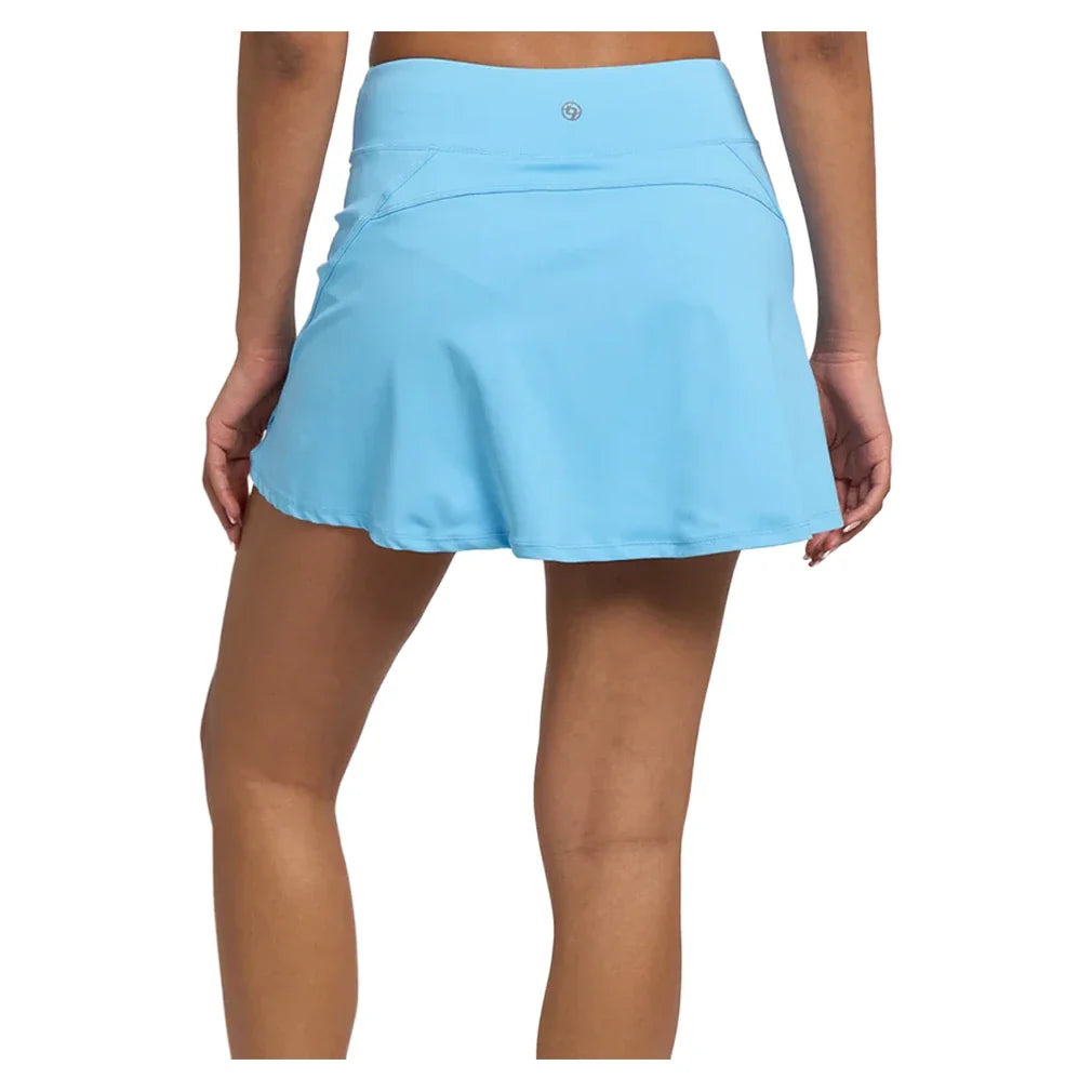 Women's 14 Inch Strike Tennis Skort Blue Shores-Apparel-Lija-26S-4750T3-Blue1-Tennis Express