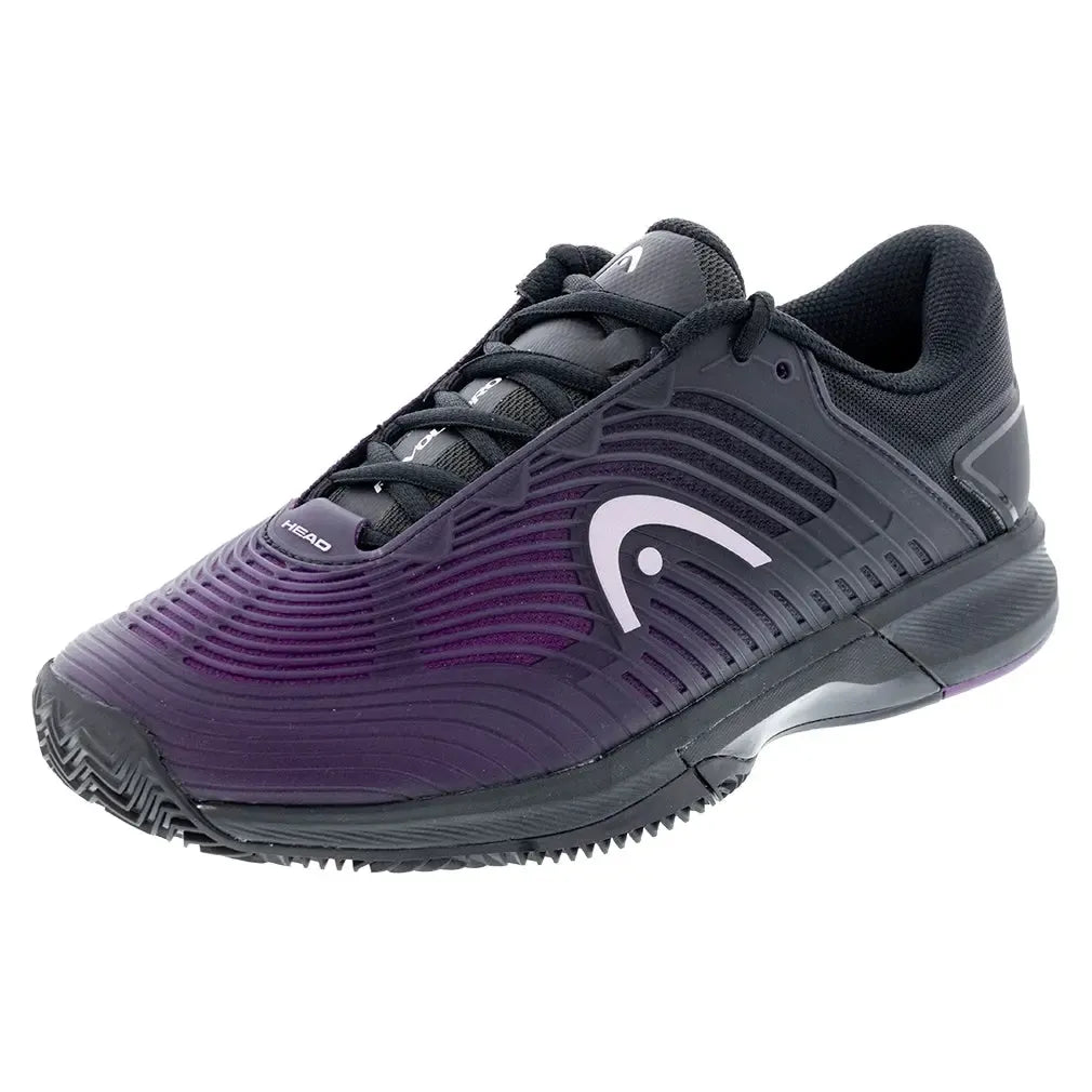 Women's Revolt Pro 4.5 Clay Tennis Shoes Black and Plum-Footwear-Head-274215BKPL-S2501copy-Tennis Express
