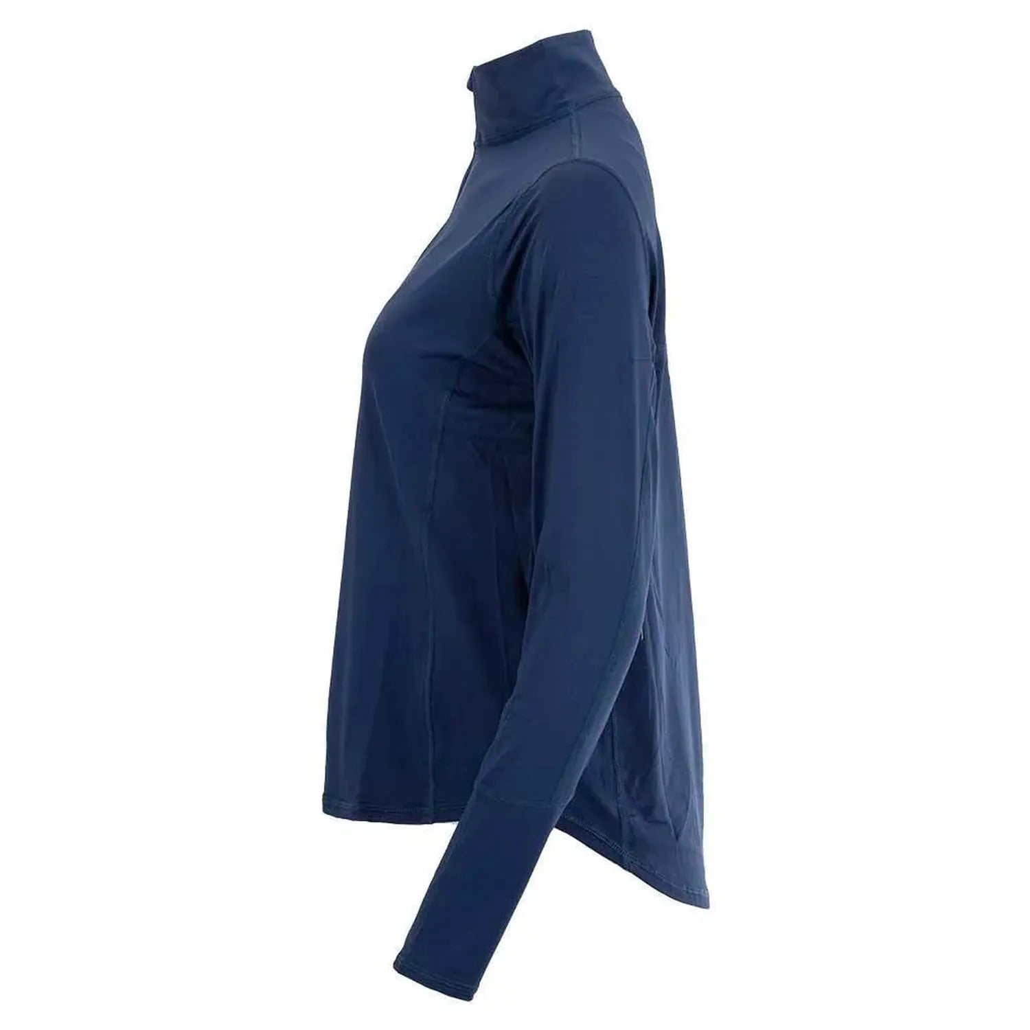 Women's Relaxed Mock Zip Tennis Top-Apparel-BloqUV-3002-BH21-Navy-3-Tennis Express